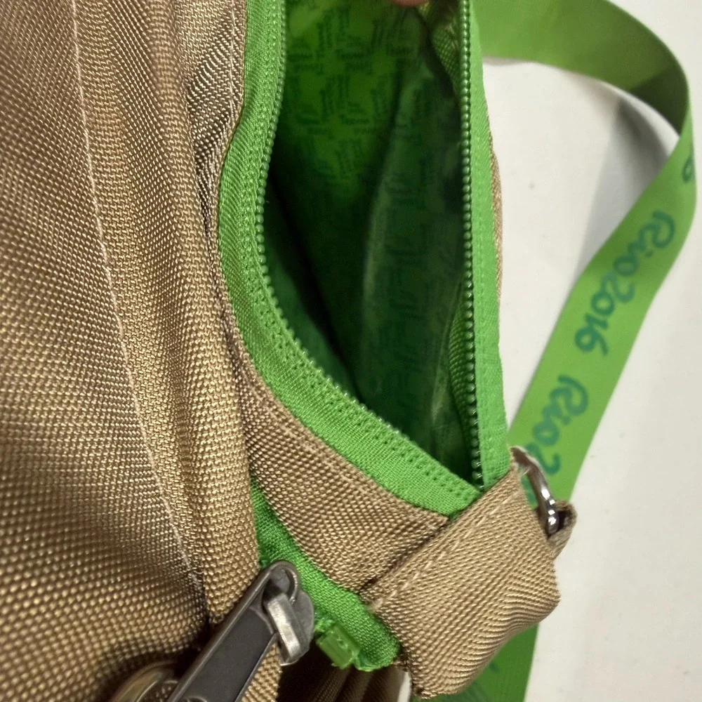 Rio 2016 Olympic Games 361 Degrees Tan Green Crossbody Messenger Bag Travel